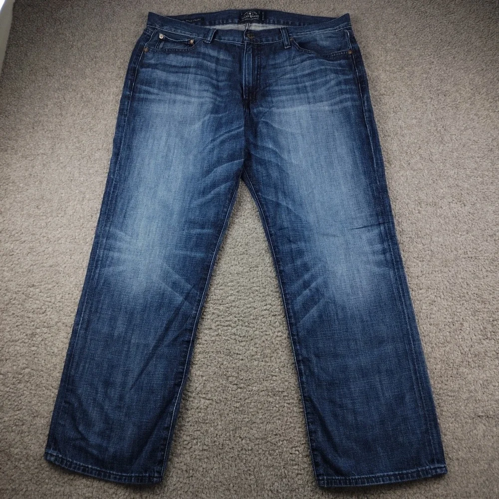 Lucky Brand Jeans Mens 38x30 361 Vintage Straight Blue Denim Stretch EUC